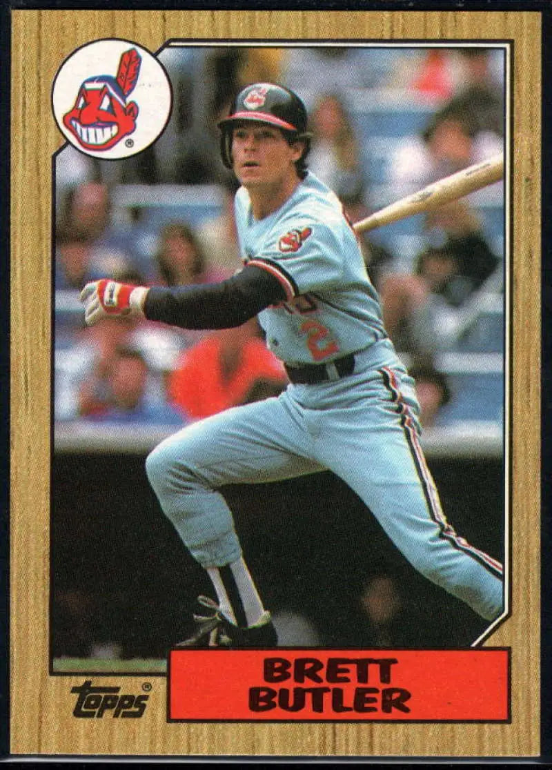 1987 Topps #723 Brett Butler EX Excellent Cleveland Indians Baseball Card - Baseball Card Single