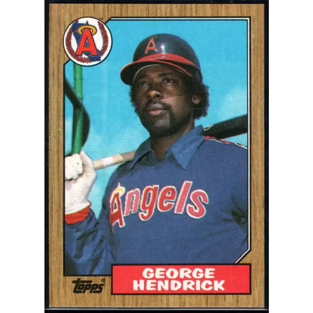 1987 Topps #725 George Hendrick EX Excellent California Angels Baseball Card - Baseball Card Single
