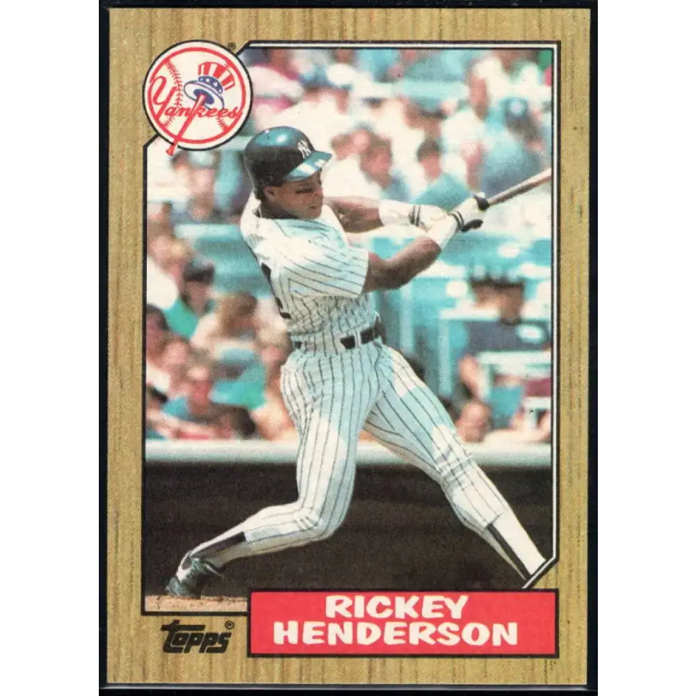 1987 Topps #735 Rickey Henderson EX Excellent New York Yankees Baseball Card - Baseball Card Single