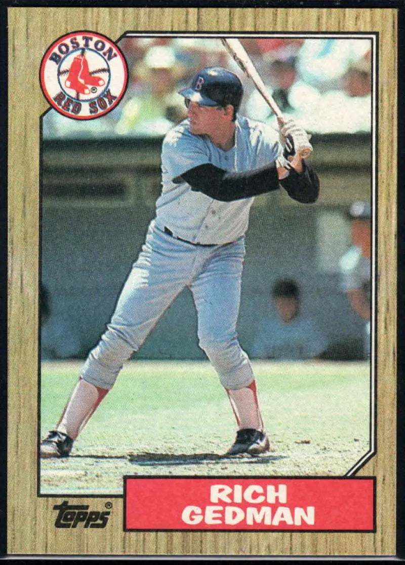 1987 Topps #740 Rich Gedman EX Excellent Boston Red Sox Baseball Card