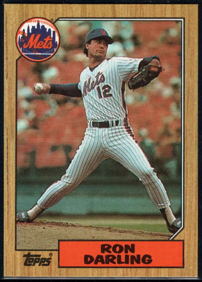 1987 Topps #75 Ron Darling EX Excellent New York Mets Baseball Card - Baseball Card Single