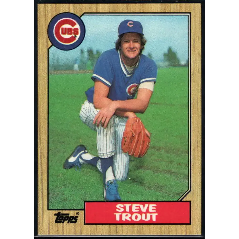 1987 Topps #750 Steve Trout EX Excellent Chicago Cubs Baseball Card - Baseball Card Single