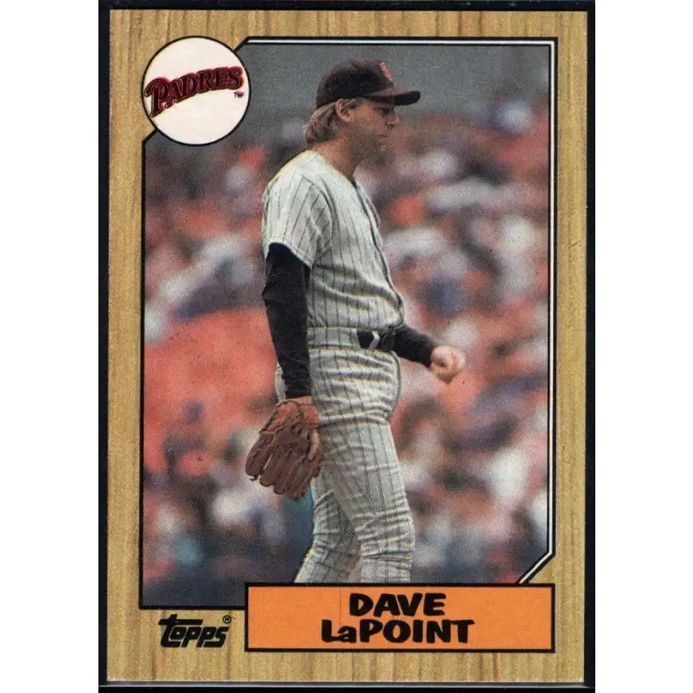 1987 Topps #754 Dave LaPoint EX Excellent San Diego Padres Baseball Card - Baseball Card Single