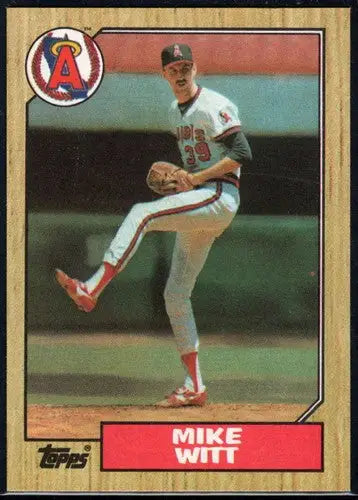 Original gloss 1987 Topps Mike Witt baseball card NM-MT Angels image