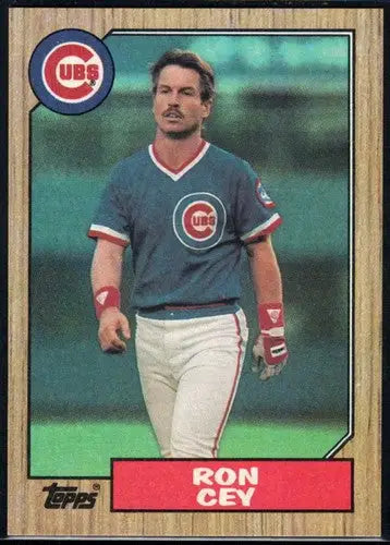 Vintage Ron Cey Chicago Cubs baseball card with original gloss from 1987 Topps