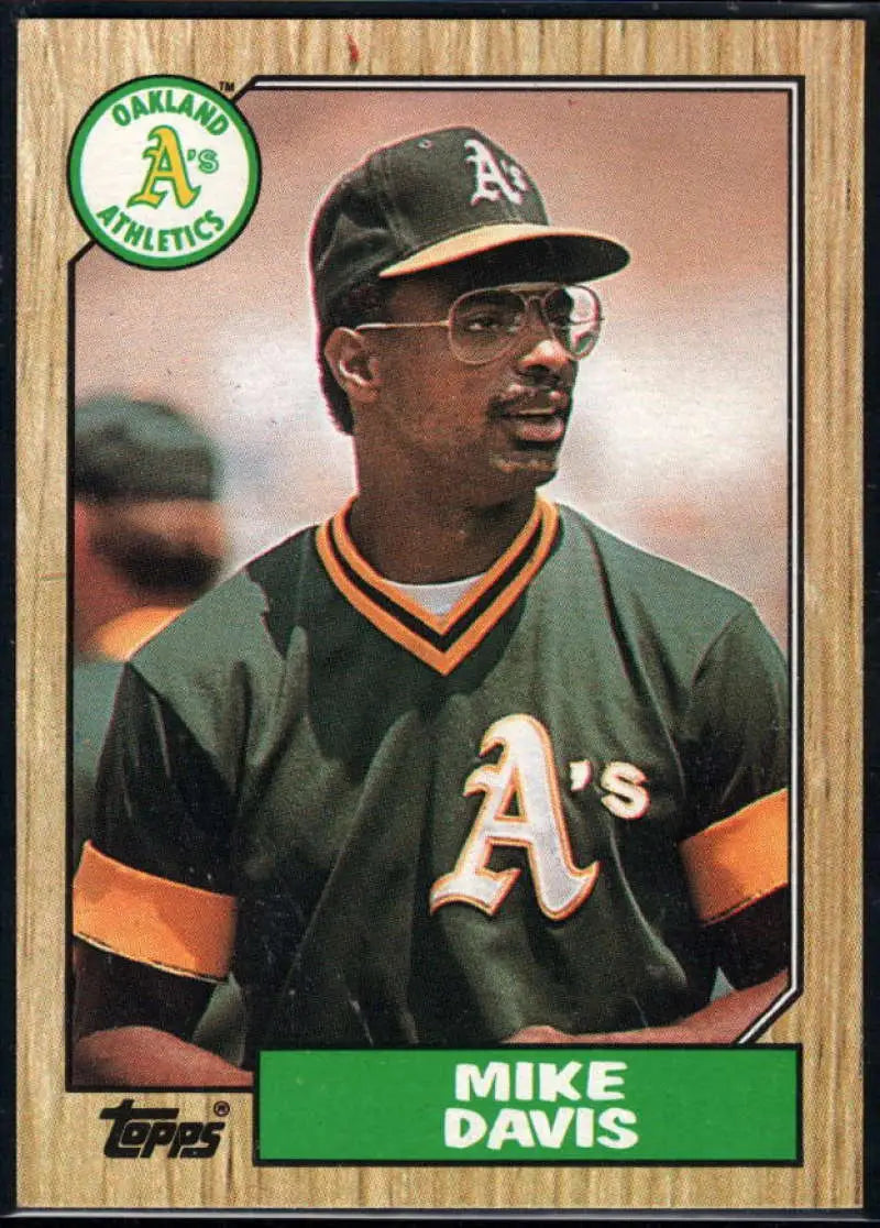 1987 Topps #83 Mike Davis EX Excellent Oakland Athletics Baseball Card - Baseball Card Single