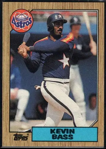 1985 Topps Kevin Bass baseball card with original gloss from 1987 Topps collection
