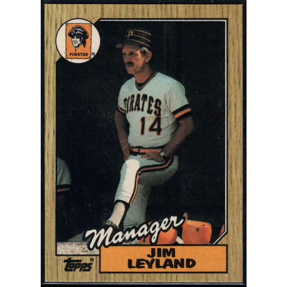 1987 Topps #93 Jim Leyland EX Excellent RC Rookie Pittsburgh Pirates Baseball Card