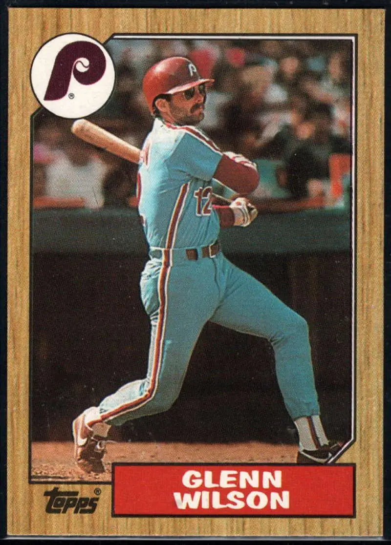 1987 Topps #97 Glenn Wilson EX Excellent Philadelphia Phillies Baseball Card - Baseball Card Single