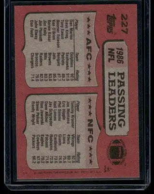 1987 Topps Tommy Kramer Dan Marino #227 Football - Football Card Single