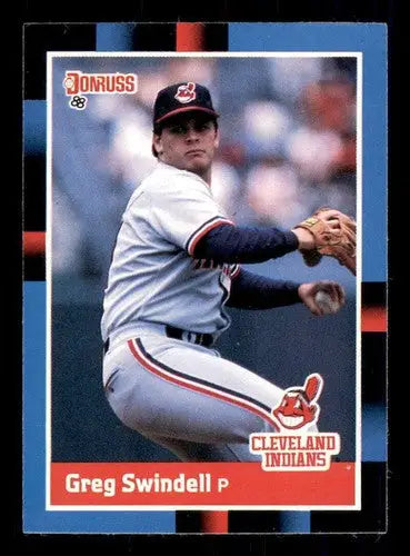 1988 Donruss Greg Swindell baseball card original gloss Cleveland Indians sports cards