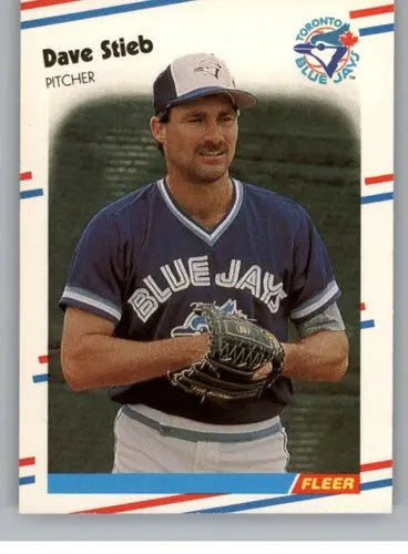 Original gloss 1988 Fleer Glossy Dave Stieb baseball card featuring Blue Jays player