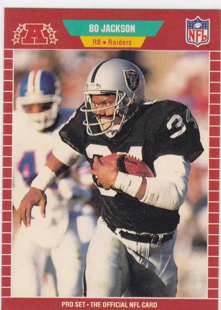 1989 Pro Set #185 Bo Jackson Oakland Raiders football card showcasing Jackson’s legacy