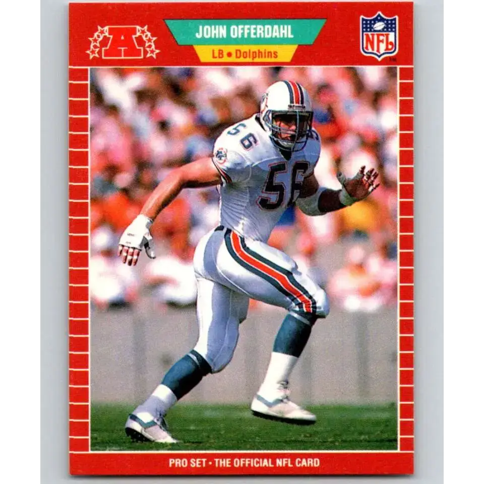 1989 Pro Set #221 John Offerdahl NM-MT Miami Dolphins Football Card