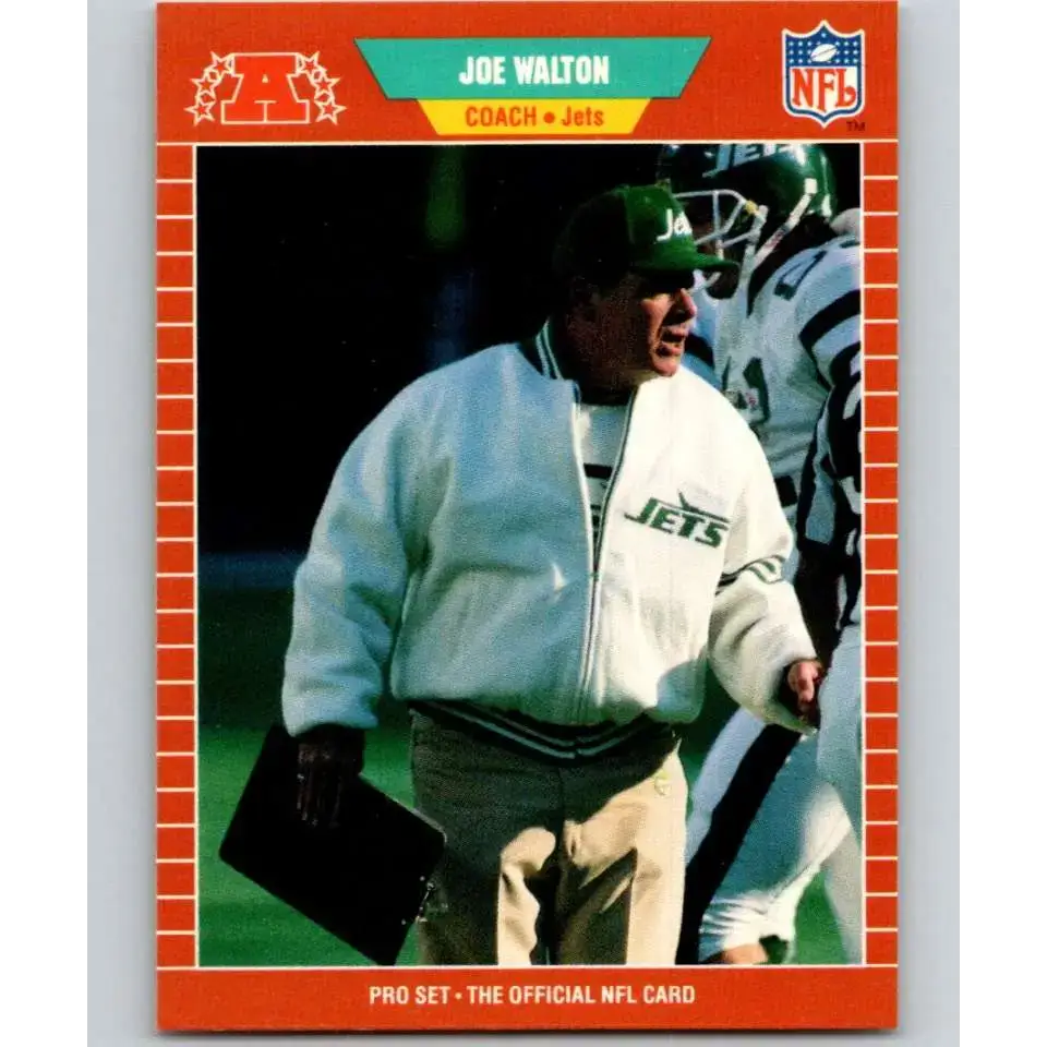 1989 Pro Set #311 Joe Walton CO NM-MT New York Jets Football Card