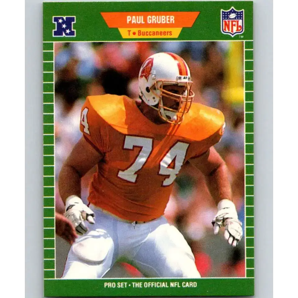 1989 Pro Set #411 Paul Gruber NM-MT RC Rookie Tampa Bay Buccaneers Football Card