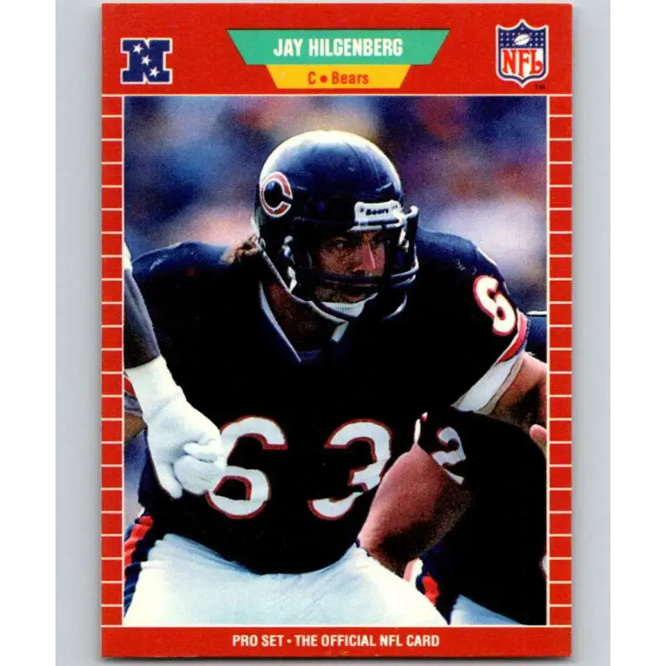 1989 Pro Set #42 Jay Hilgenberg NM-MT Chicago Bears Football Card