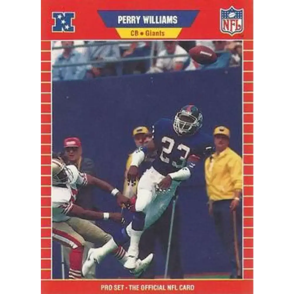 1989 Pro Set #472 Perry Williams NM-MT RC Rookie New York Giants Football Card