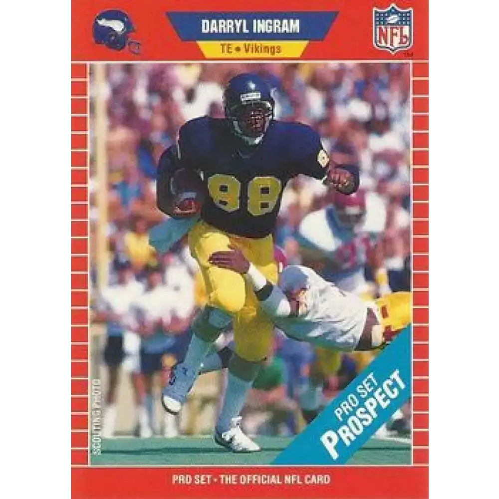 1989 Pro Set #529 Darryl Ingram NM-MT RC Rookie Minnesota Vikings Football Card