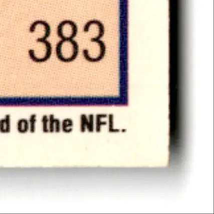 Football Jerry Rice trading card showing number 383 from 1989 Pro Set NFL series