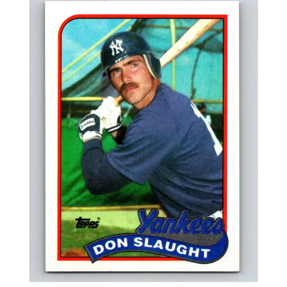 1989 Topps #611 Don Slaught NM-MT New York Yankees Baseball Card - Baseball Card Single