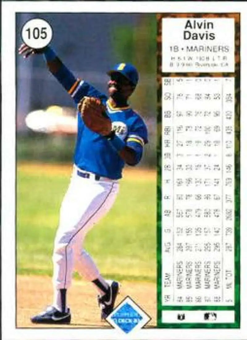 1989 Upper Deck #105 Alvin Davis NM-MT Seattle Mariners Baseball Card - Baseball Card Single