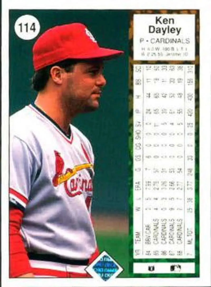 1989 Upper Deck #114 Ken Dayley NM-MT St. Louis Cardinals Baseball Card - Baseball Card Single