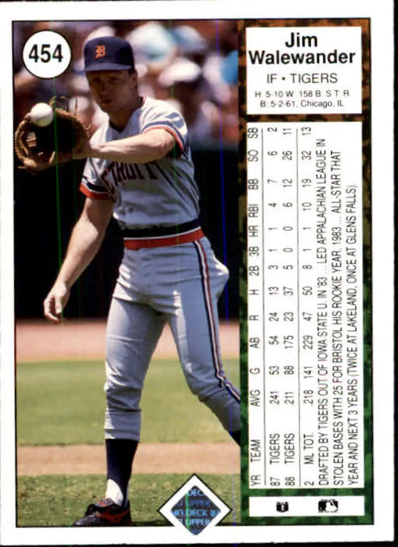1989 Upper Deck #454 Jim Walewander NM-MT Detroit Tigers Baseball Card - Baseball Card Single