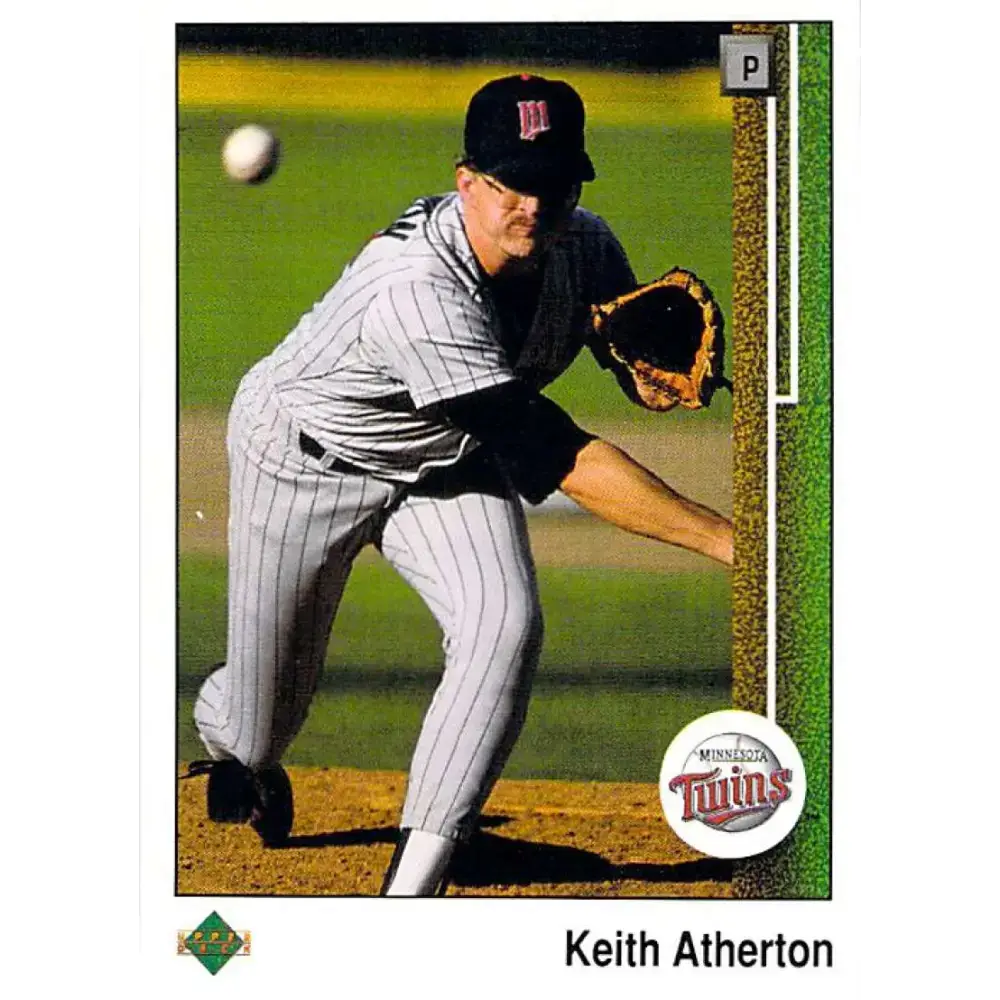 1989 Upper Deck #599 Keith Atherton NM-MT Minnesota Twins Baseball Card - Baseball Card Single