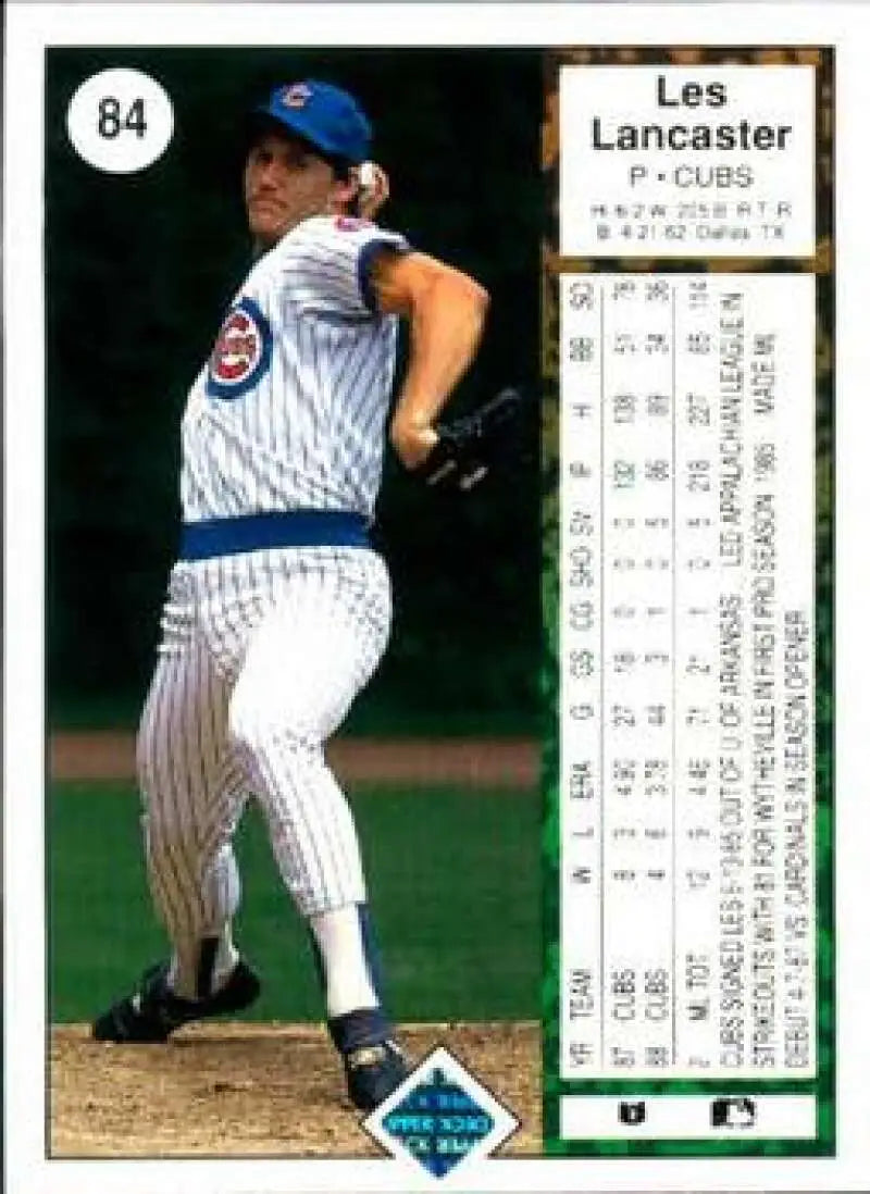 1989 Upper Deck #84 Les Lancaster NM-MT Chicago Cubs Baseball Card - Baseball Card Single