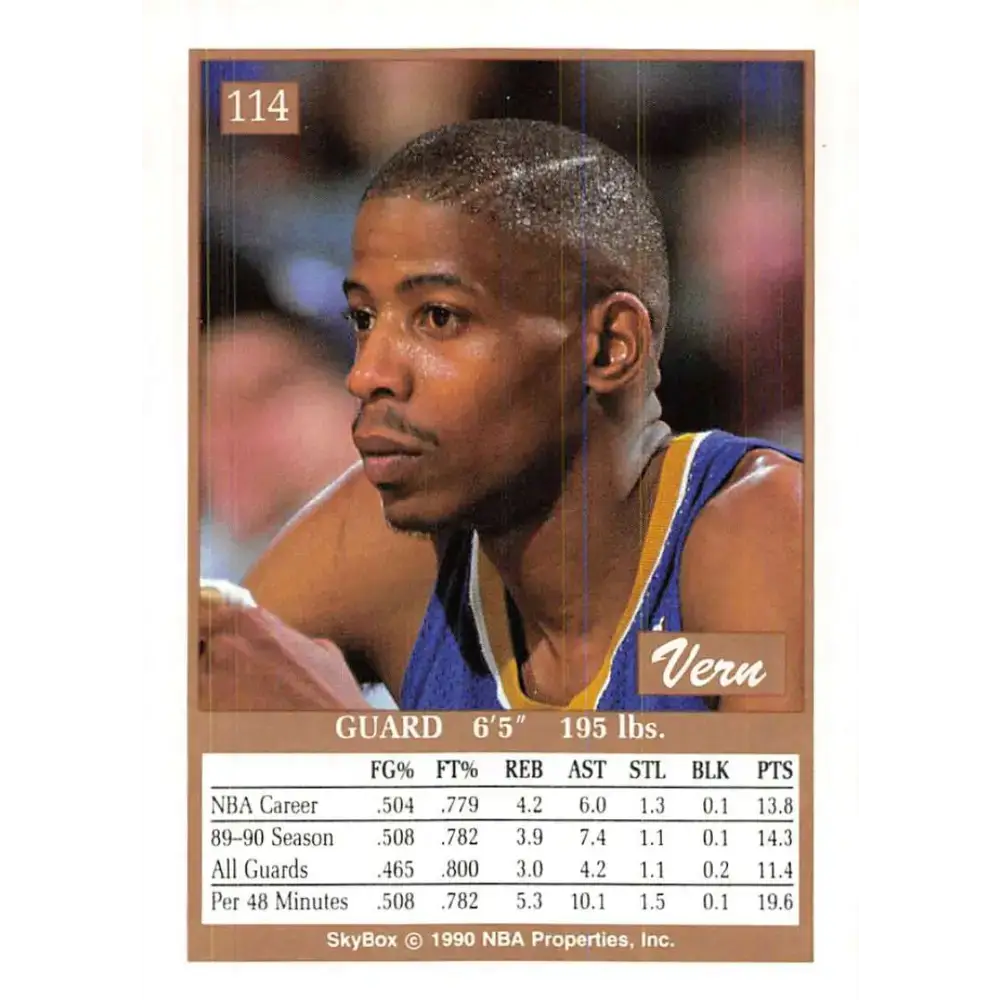 1990-91 SkyBox #114 Vern Fleming EX Excellent Indiana Pacers Basketball Card - Basketball Card Single