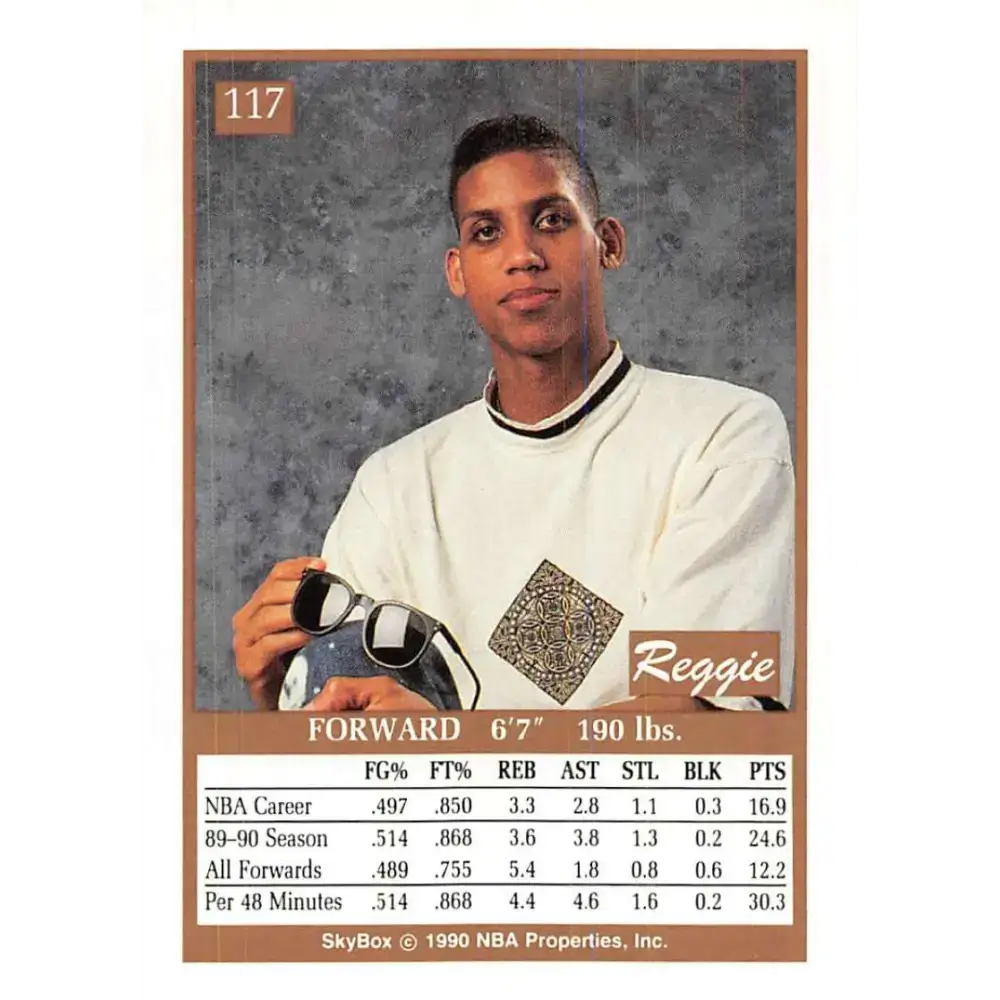 1990-91 SkyBox #117 Reggie Miller EX Excellent Indiana Pacers Basketball Card - Basketball Card Single