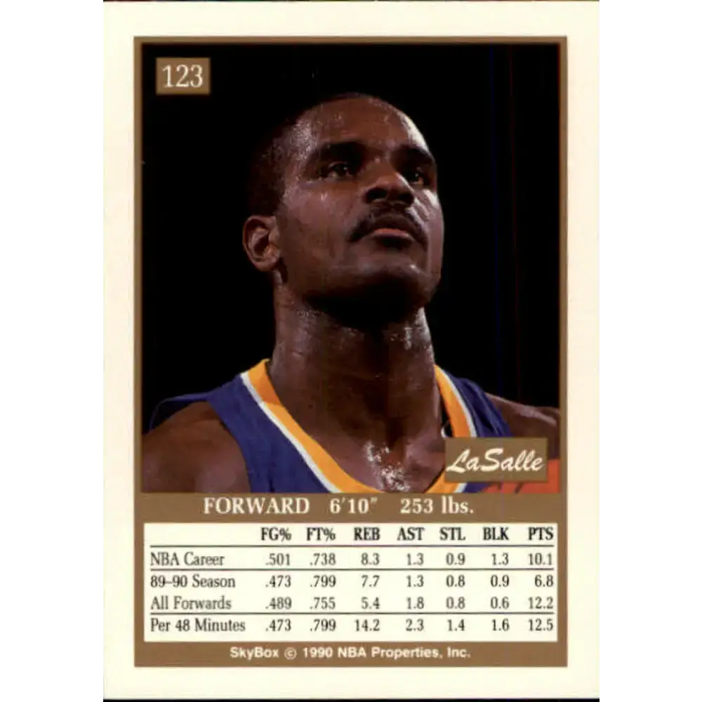 1990-91 SkyBox #123 LaSalle Thompson EX Excellent Indiana Pacers Basketball Card - Basketball Card Single