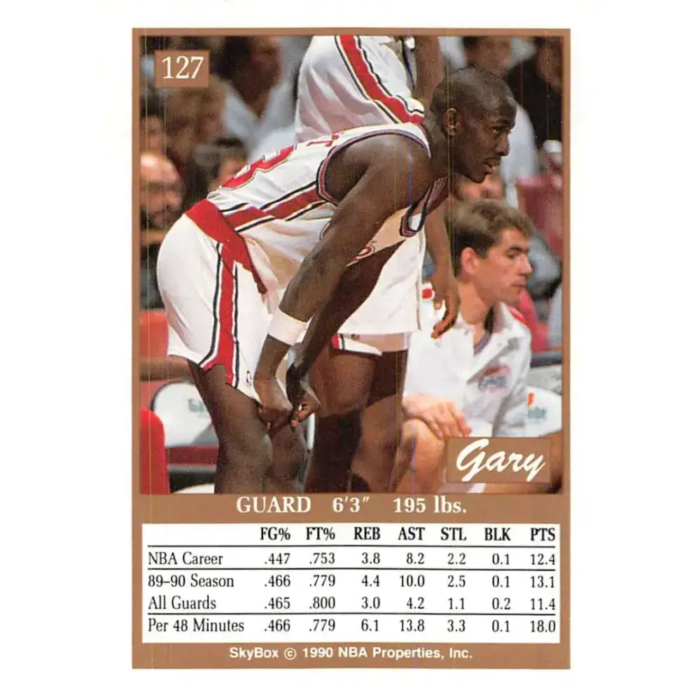 1990-91 SkyBox #127 Gary Grant EX Excellent Los Angeles Clippers Basketball Card - Basketball Card Single