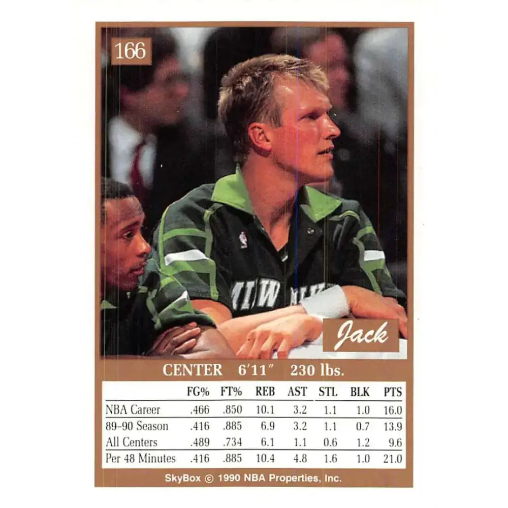 1990-91 SkyBox #166 Jack Sikma EX Excellent Milwaukee Bucks Basketball Card - Basketball Card Single