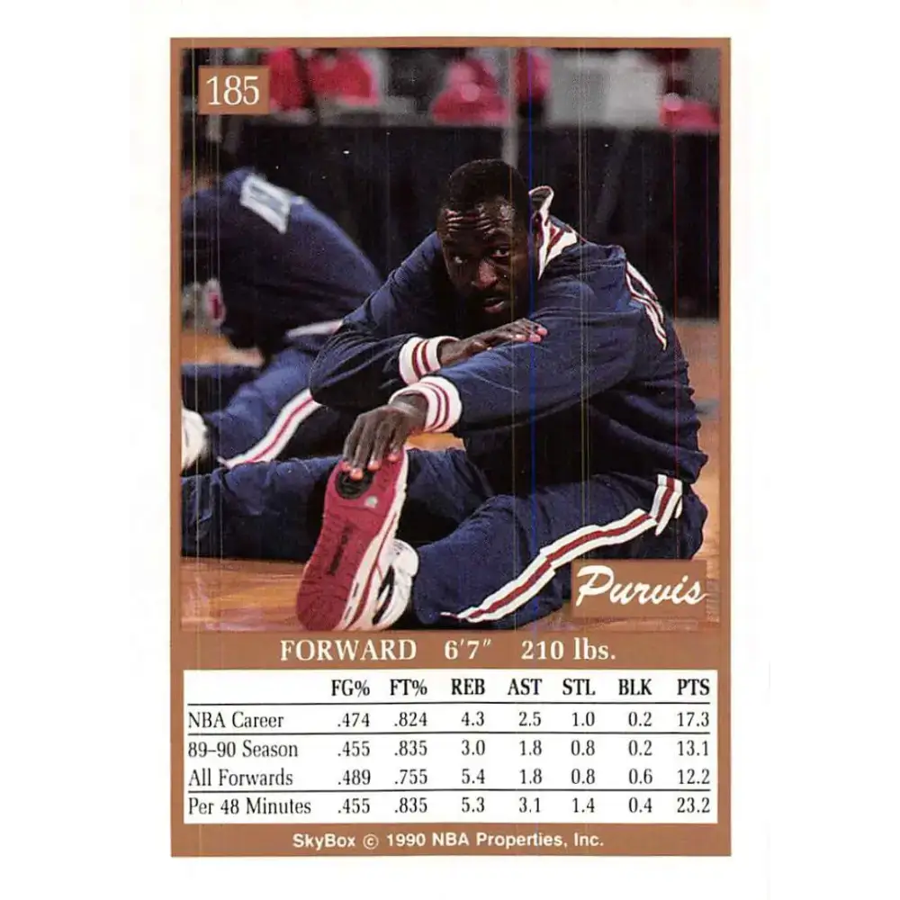 1990-91 SkyBox #185 Purvis Short EX Excellent SP New Jersey Nets Basketball Card - Basketball Card Single