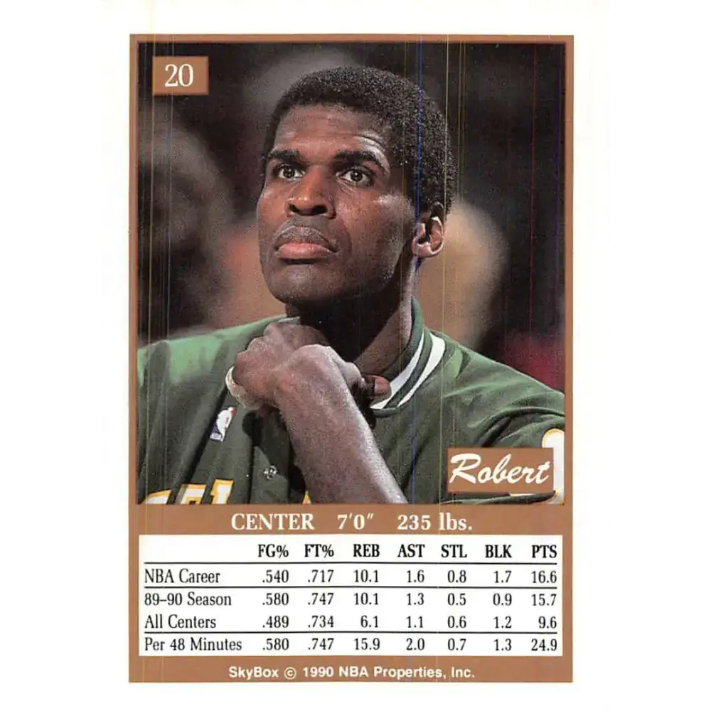 1990-91 SkyBox #20 Robert Parish EX Excellent Boston Celtics Basketball Card - Basketball Card Single