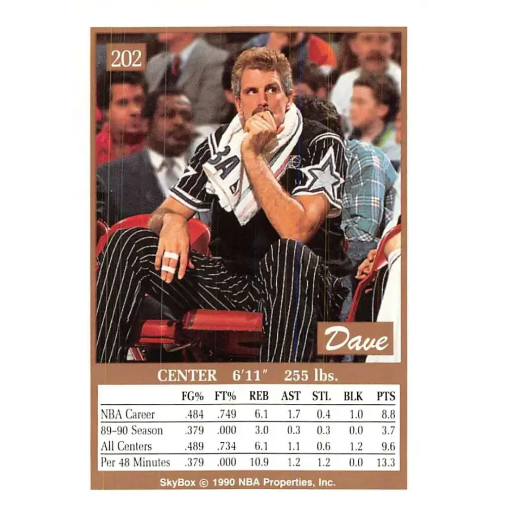 1990-91 SkyBox #202 Dave Corzine EX Excellent SP Orlando Magic Basketball Card - Basketball Card Single