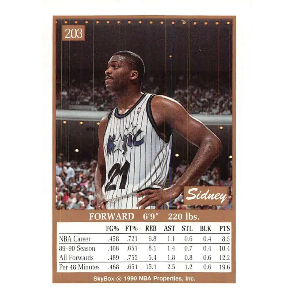1990-91 SkyBox #203 Sidney Green EX Excellent SP Orlando Magic Basketball Card - Basketball Card Single