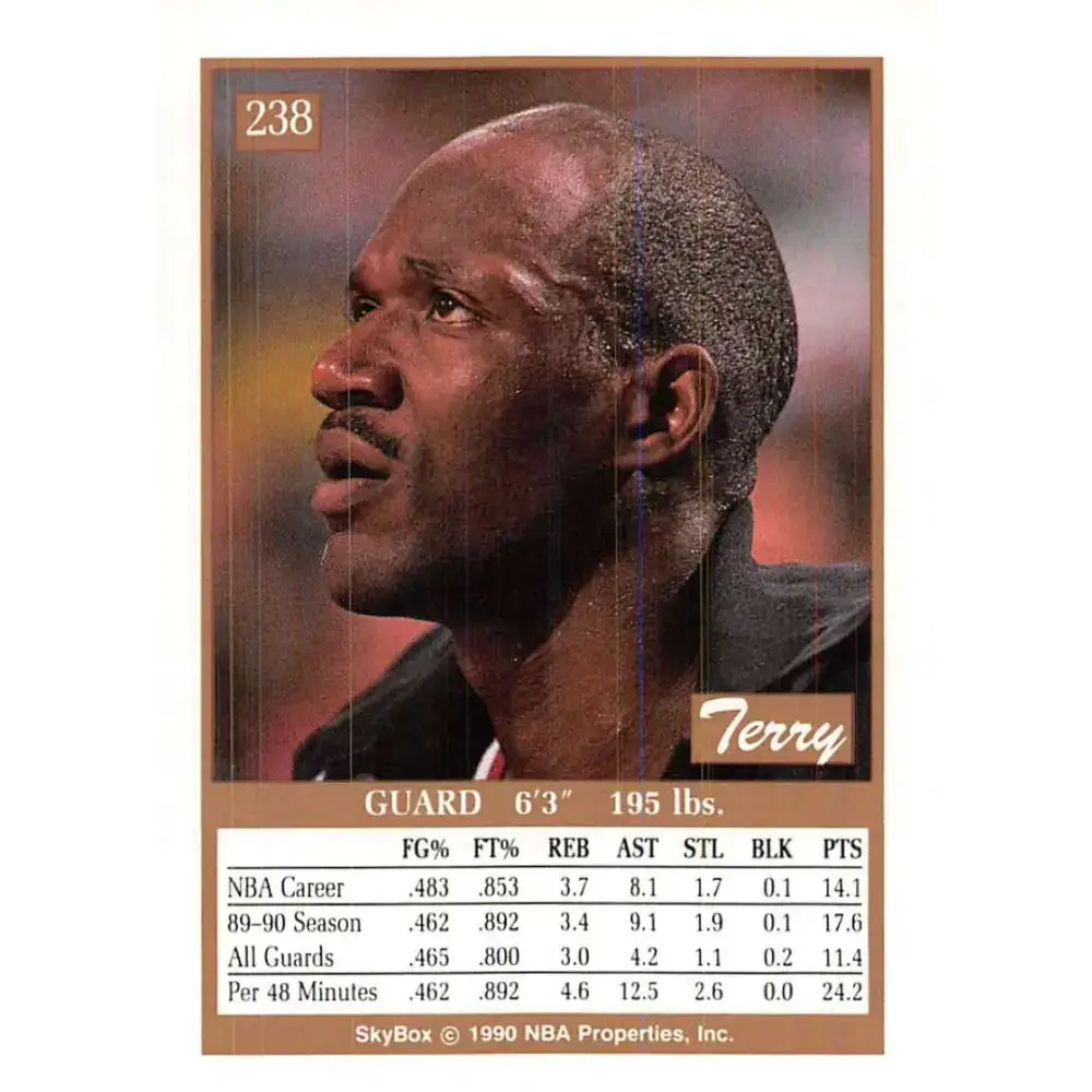 1990-91 SkyBox #238 Terry Porter EX Excellent Portland Trail Blazers Basketball Card - Basketball Card Single