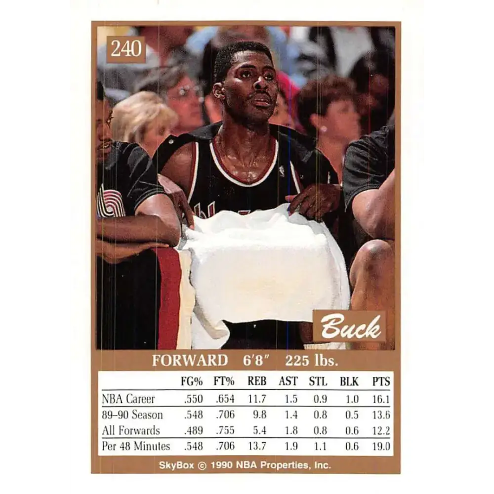 1990-91 SkyBox #240 Buck Williams EX Excellent Portland Trail Blazers Basketball Card - Basketball Card Single