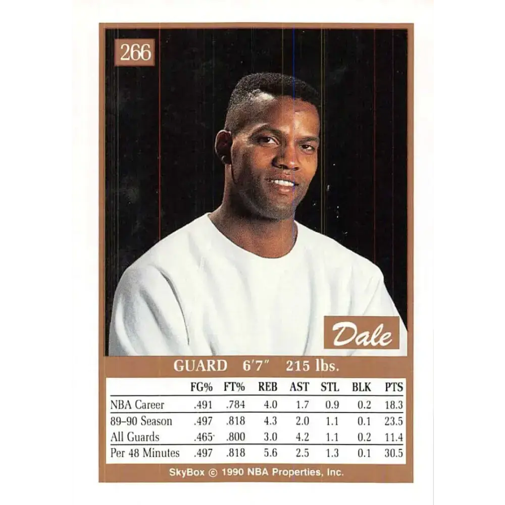 1990-91 SkyBox #266 Dale Ellis EX Excellent Seattle SuperSonics Basketball Card - Basketball Card Single