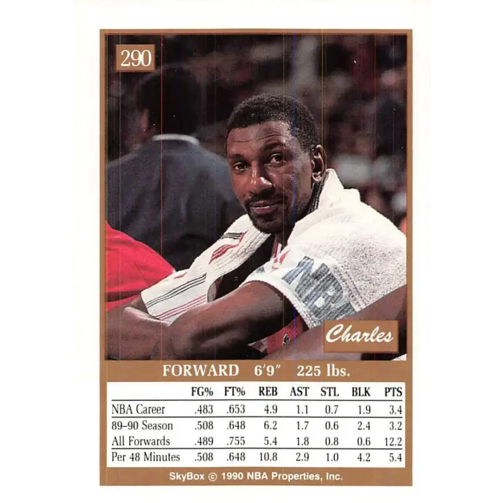 1990-91 SkyBox #290 Charles Jones EX Excellent Washington Bullets Basketball Card - Basketball Card Single