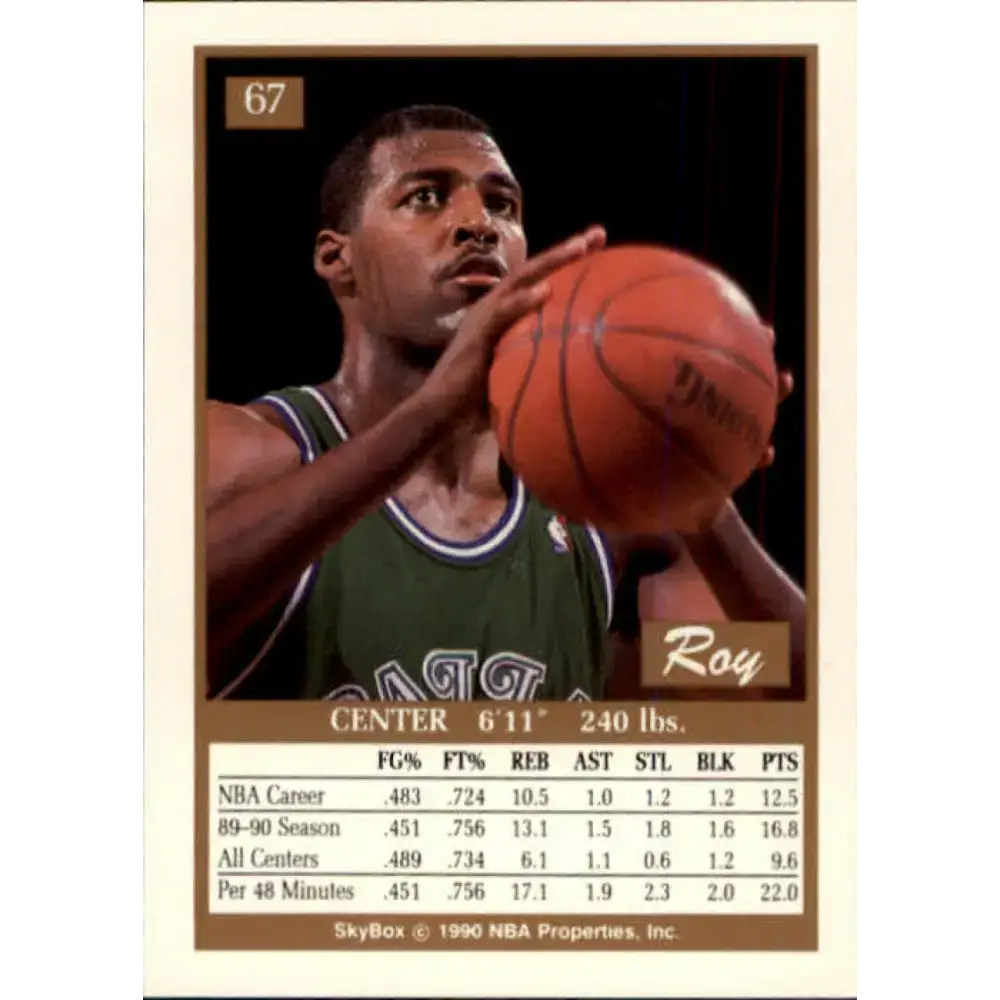 1990-91 SkyBox #67 Roy Tarpley EX Excellent Dallas Mavericks Basketball Card - Basketball Card Single