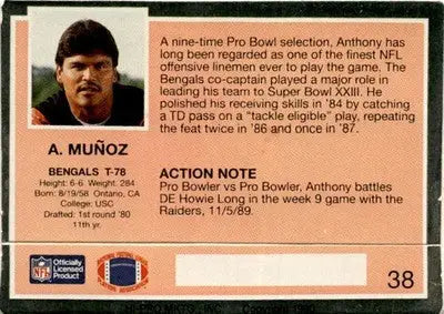 1990 Action Packed #38 Anthony Munoz - Football Card Single