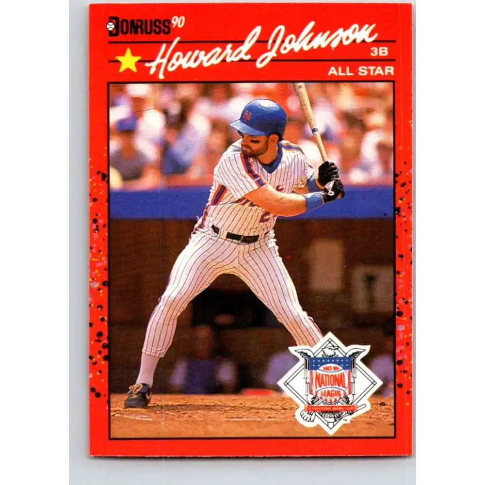 1990 Donruss #654a Howard Johnson AS VG-EX New York Mets Baseball Card - Baseball Card Single