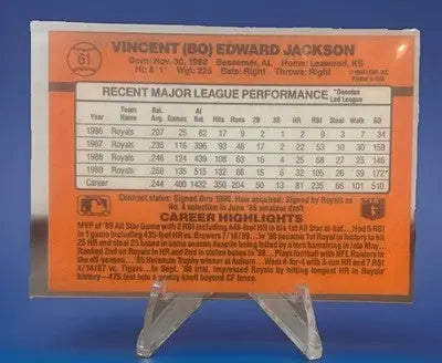 1990 Donruss/87 Score Bo Jackson Lot - Baseball Card Single