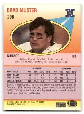 1990 Fleer #298 Brad Muster - Football Card Single