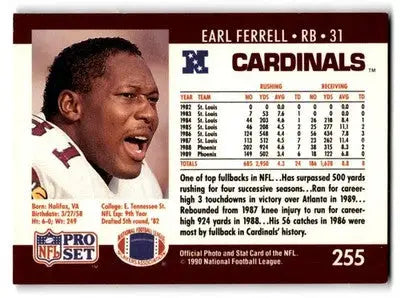 1990 Pro Set #255 Earl Ferrell - Football Card Single