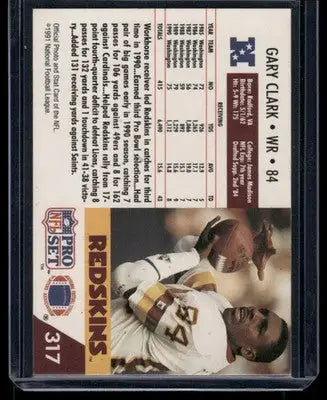 1990 Pro Set Gary Clark #317 Football - Football Card Single